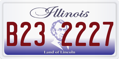 IL license plate B232227