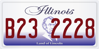 IL license plate B232228