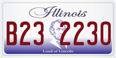 IL license plate B232230