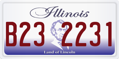 IL license plate B232231