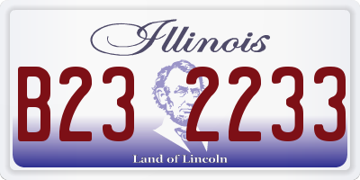 IL license plate B232233