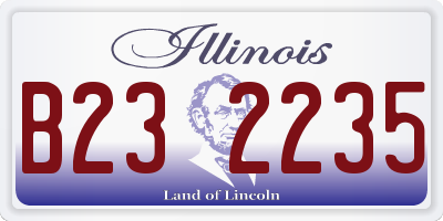 IL license plate B232235