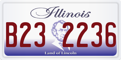 IL license plate B232236