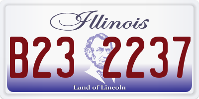 IL license plate B232237