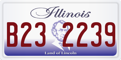 IL license plate B232239