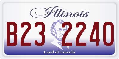 IL license plate B232240