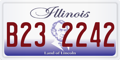 IL license plate B232242