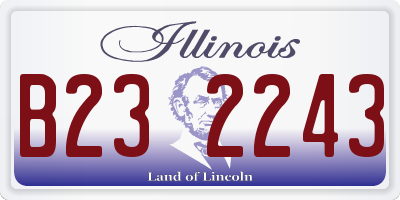 IL license plate B232243