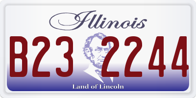 IL license plate B232244