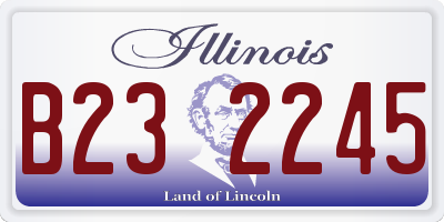 IL license plate B232245