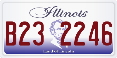 IL license plate B232246