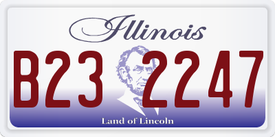 IL license plate B232247