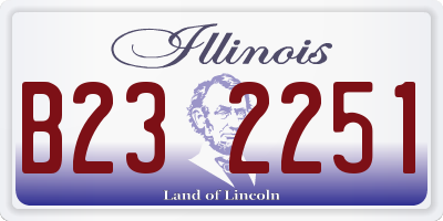 IL license plate B232251