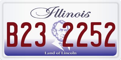 IL license plate B232252