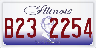 IL license plate B232254