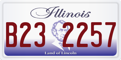 IL license plate B232257
