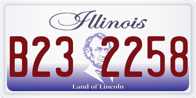 IL license plate B232258