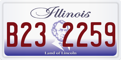 IL license plate B232259