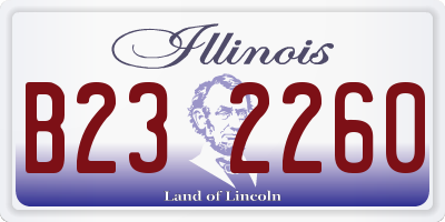 IL license plate B232260
