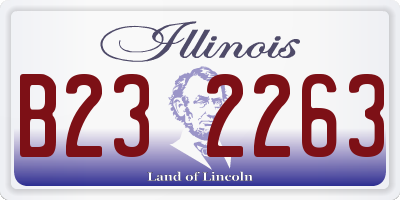 IL license plate B232263