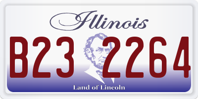IL license plate B232264