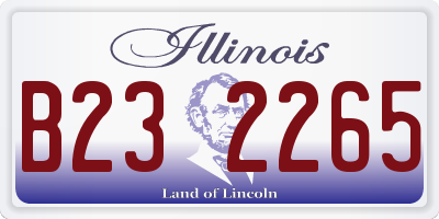 IL license plate B232265