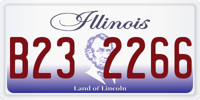 IL license plate B232266