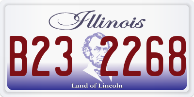 IL license plate B232268