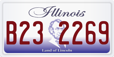IL license plate B232269