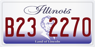 IL license plate B232270