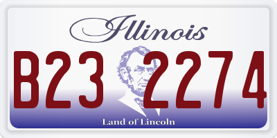 IL license plate B232274