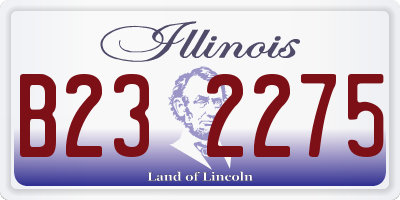 IL license plate B232275