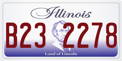 IL license plate B232278