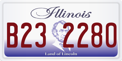 IL license plate B232280