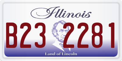 IL license plate B232281