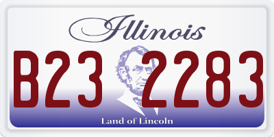 IL license plate B232283
