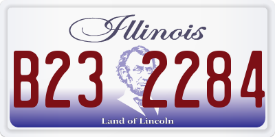 IL license plate B232284