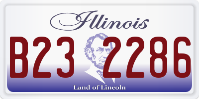 IL license plate B232286