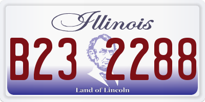 IL license plate B232288