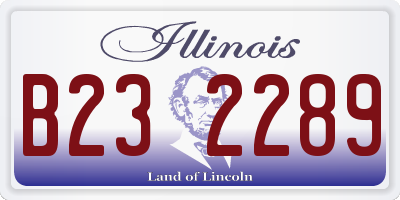 IL license plate B232289