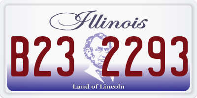 IL license plate B232293