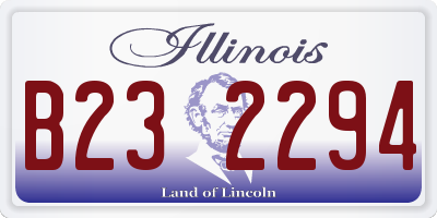 IL license plate B232294