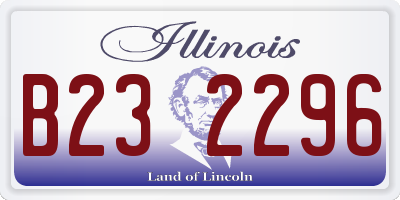 IL license plate B232296