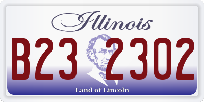 IL license plate B232302