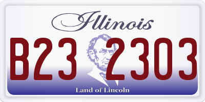IL license plate B232303