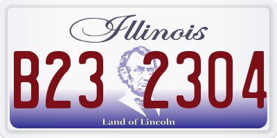 IL license plate B232304