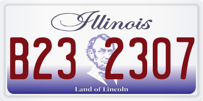 IL license plate B232307