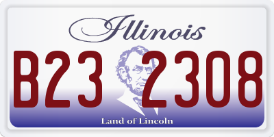 IL license plate B232308