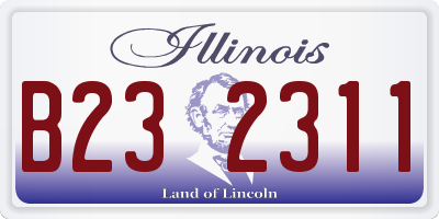 IL license plate B232311