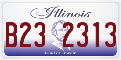 IL license plate B232313